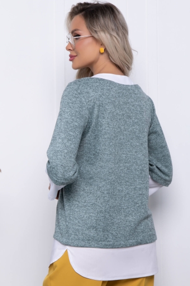 Джемпер "Нежный акцент" Б7251 (мята)