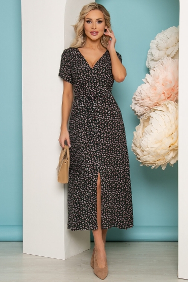 Платье "Римские каникулы" (темно-зеленое) П3522