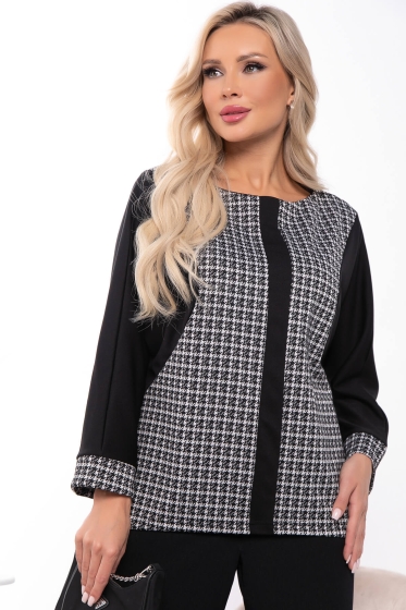 Джемпер "Взрывная волна" (блэк энд вайт) Б7559