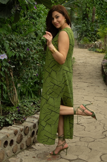 Платье Дария (лайм) П13480-1М