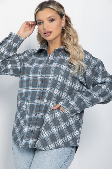 Рубашка Золушка (светло-серая) Б11643