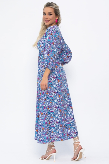 Платье Неповторимая (голубое) П13641-33М