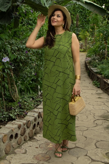 Платье Дария (лайм) П13480-1М