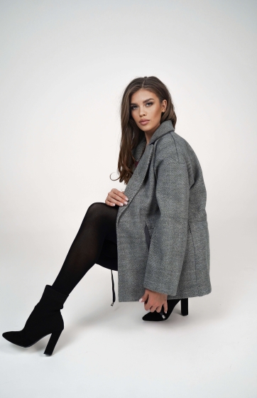 Пальто- пиджак (светло-серое) Б12399-7