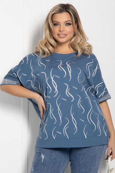 Блуза Симона НЬЮ (джинс) Б12592-20