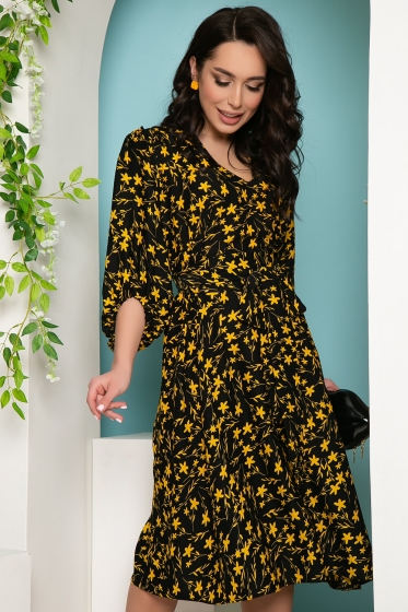 Платье "Нимфа" (желтые цветы) П3604