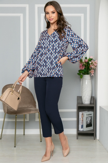 Блуза "Престиж" (блю) Б5015