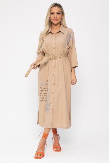 Платье Мирослава (бежевое) П13700-7М