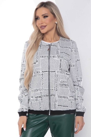 Бомбер Дана (черно-белый) Б10045