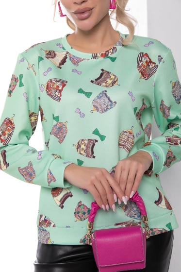 Свитшот "Модница" (фисташковый чизкейк) Б7960