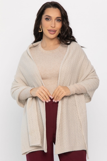 Вязаный палантин (речной жемчуг) ВП03-1М