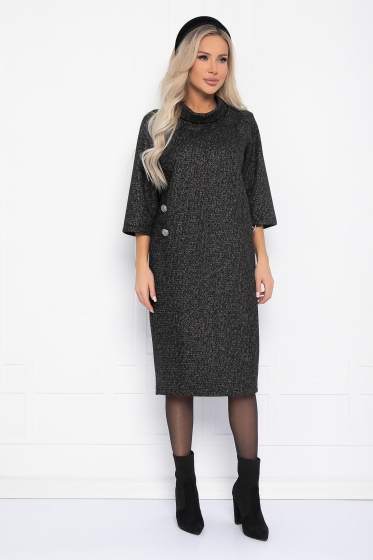 Платье Конфетти (черное) П12635-18