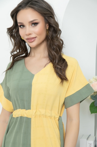 Платье "Фестия" (манго/оливка) П5608