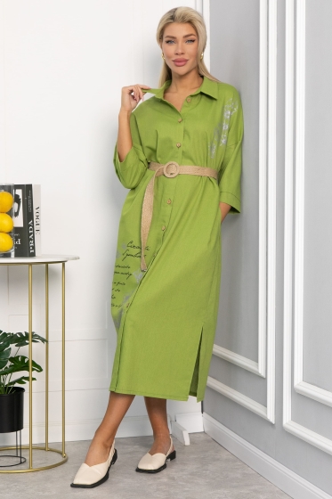 Платье Мирослава (зеленое яблоко) П13702-7М
