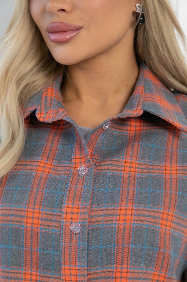 Рубашка Денни (серо-оранжевая) Б13098-7М