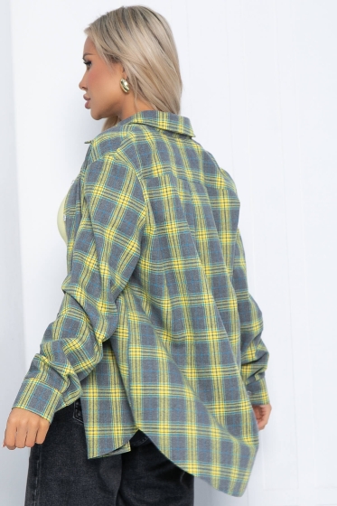 Рубашка Денни НЬЮ (серо-желтая) Б12873-7М