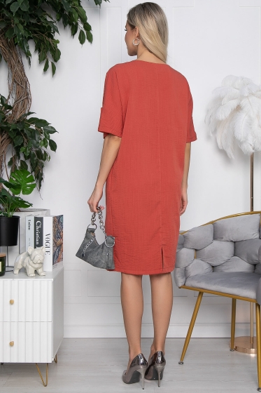 Платье Кайла люкс (коралл) П10372