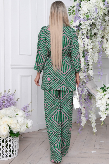 Костюм "Зарина" (зелено-розовый) К9004
