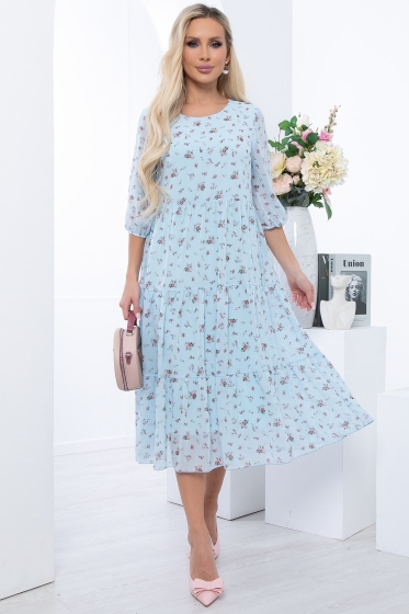Платье "Виталина" (голубое) НЬЮ П6099