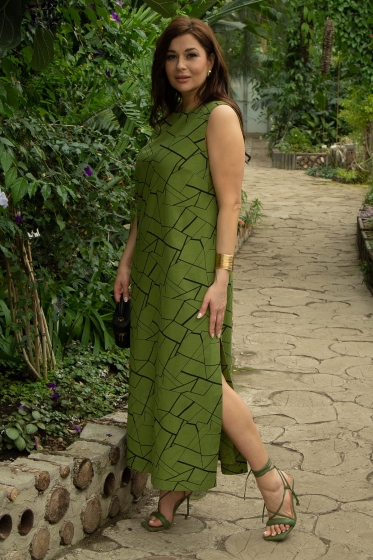 Платье Дария (лайм) П13480-1М