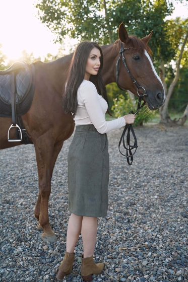 Юбка "Эйприл" (хаки) Ю9067