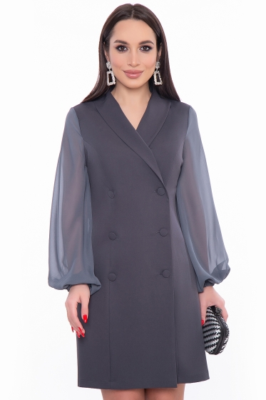 Платье "Стильная классика" (грей) П3123