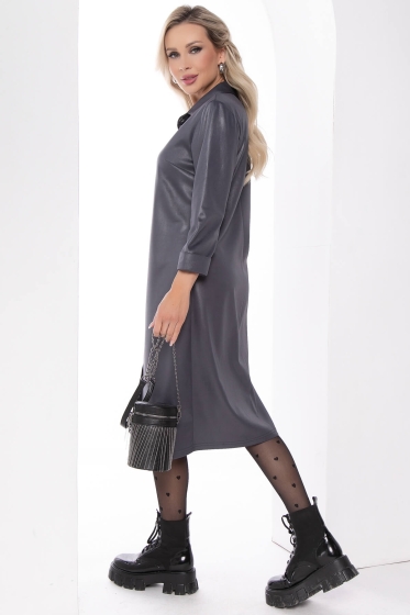 Платье "Елизавета" (графит) П8107