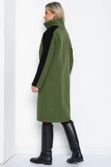 Пальто на молнии Клариса (фисташка) Б12498-13