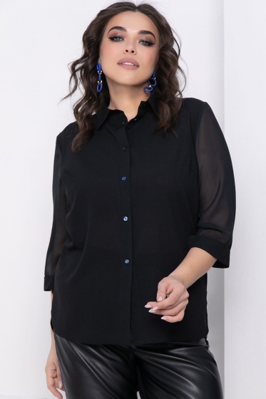 Блуза "Дженис" (черная) Б8638