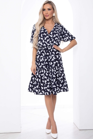 Платье "Моё сердце" (тёмно-синее) П8758