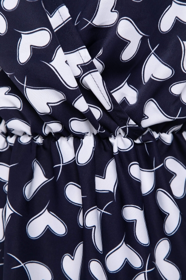 Платье "Моё сердце" (тёмно-синее) П8758