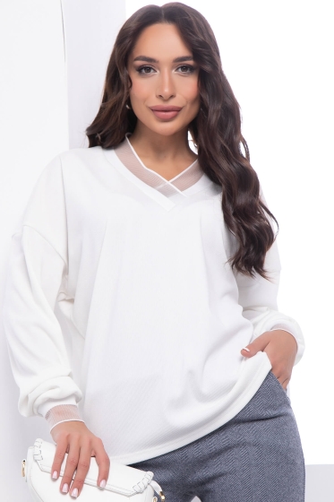 Джемпер "Ванильные небеса" (вайт) Б7644