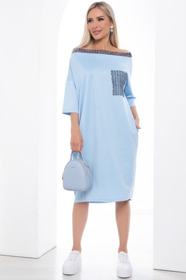 Платье Маниша голубое П10028