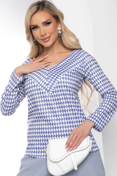 Джемпер "Адель" (блю энд вайт) Б8065