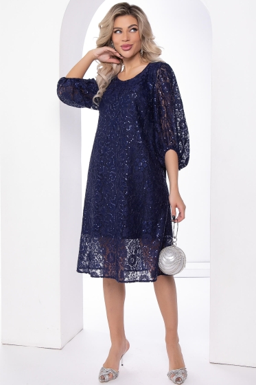 Платье "Время красоты" (темно-синее) П8111