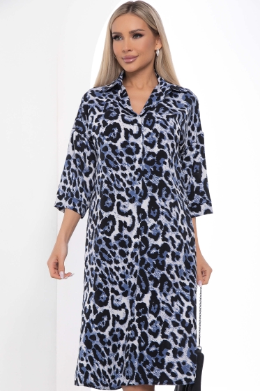 Платье "Кэсси" (лео/синее) П9059