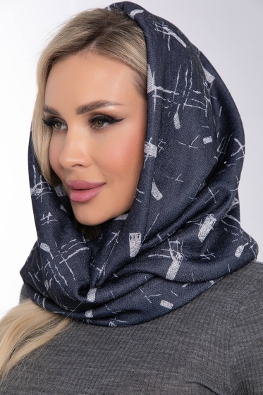 Снуд (темно-синий/абстракция) СТ16