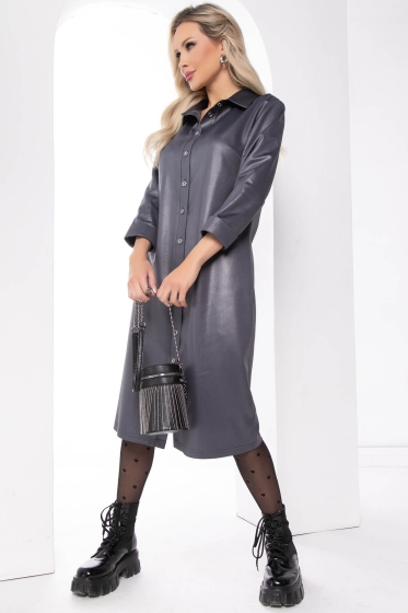 Платье "Елизавета" (графит) П8107