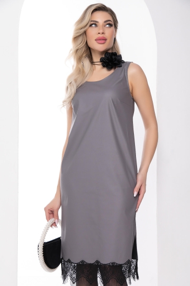 Сарафан из экокожи "Бригитта" (грей) П8101