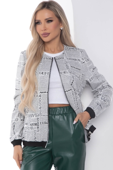 Бомбер Дана (черно-белый) Б10045