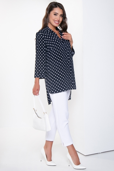 Рубашка "Классика времени" (синяя, горох) Б2476