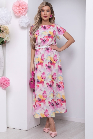 Платье "Кейтлин" (акварель/цветы) П5828