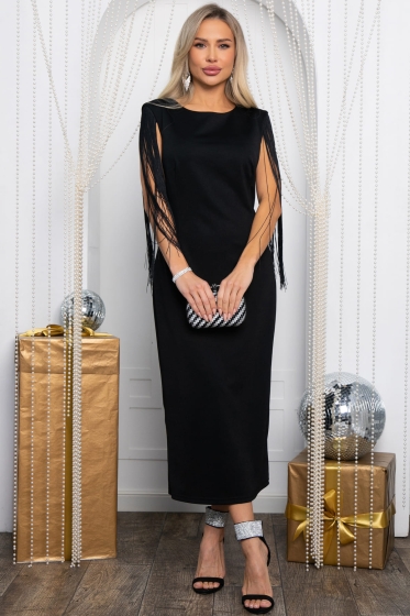 Платье вечернее Констанция (черное) П14616-5М