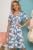 Платье "Вивьен" (цветы на голубом) П3502 Платье "Вивьен" (цветы на голубом) П3502