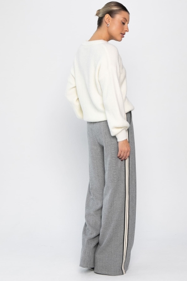 Брюки утепленные трикотажные Вильнюс (серые) Б14452-5М