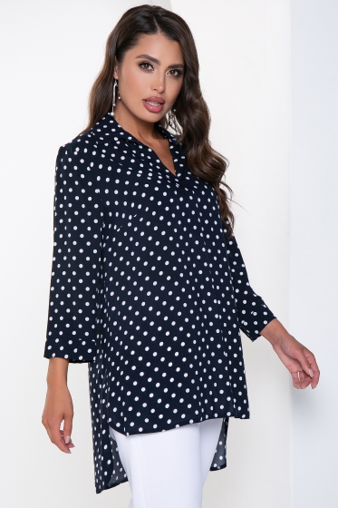 Рубашка "Классика времени" (синяя, горох) Б2476