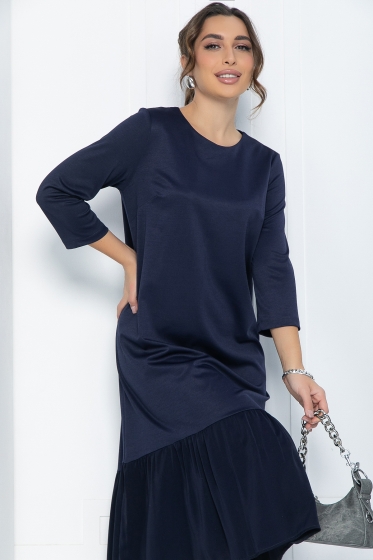 Платье Русалка (синее) П12098