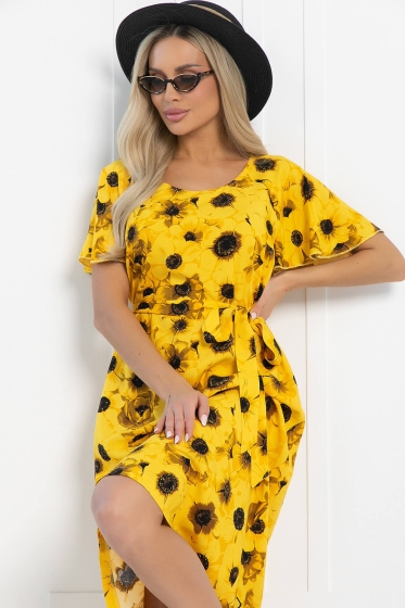 Платье Теплое лето (желтое) П12878-19М