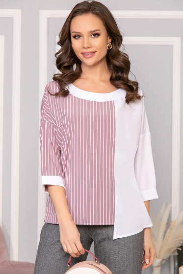 Блуза "Тайна линии" (пудра) Б5018