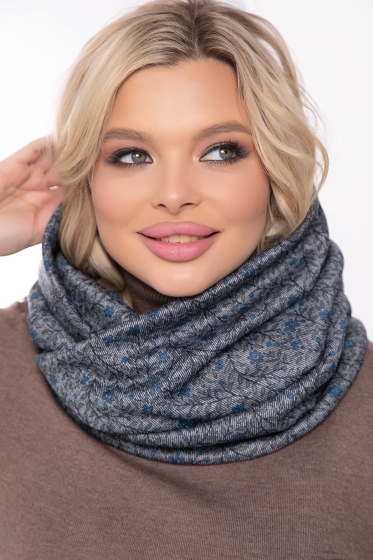 Снуд (голубые цветы) СТ6